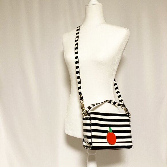 Kate Spade Darcel Tobyn Striped Apple Convertible Crossbody Bag - Picture 1 of 10